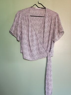 Lush Cream And Black Blouse